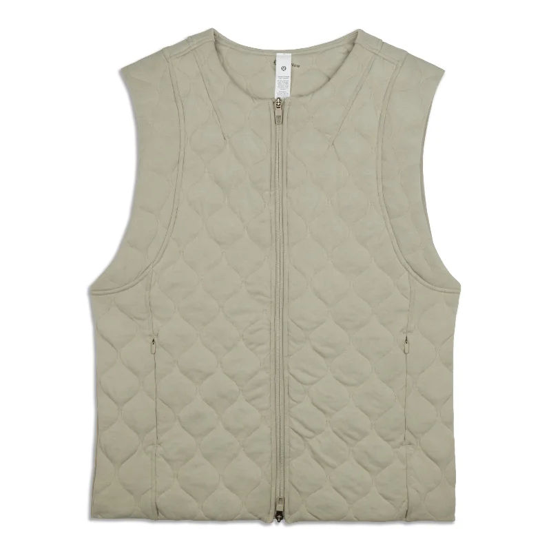 Women's Festive Attire Cap-Sleeve Quilted Vest - Resale