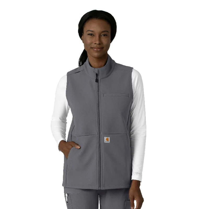 Women's Outerwear for All Weather Conditions Carhartt Rugged Flex Women's Bonded Fleece Vest - Pewter