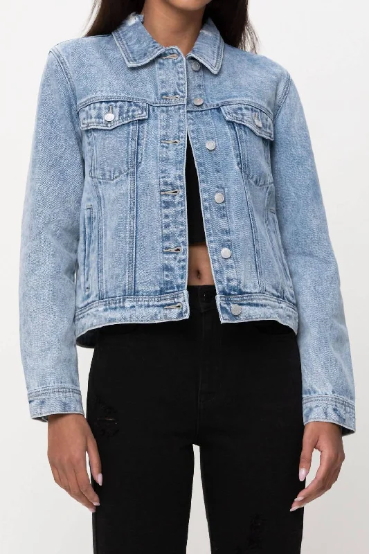 Clothing Brands Charlotte Classic Denim Jacket In Light Wash