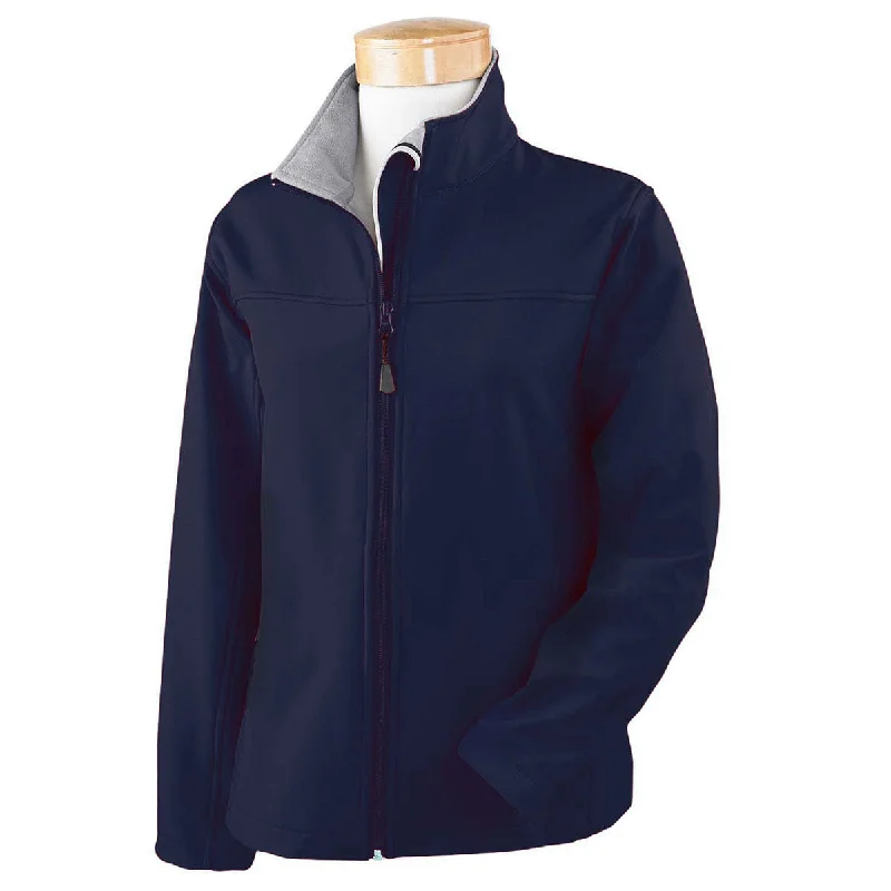 Workwear Fashion for Women Devon & Jones Women's Navy Soft Shell Jacket