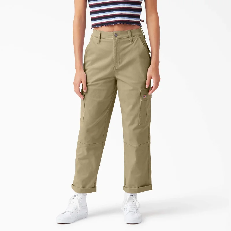 Premium Fabrics Dickies Women's Relaxed Fit Cropped Cargo Pants