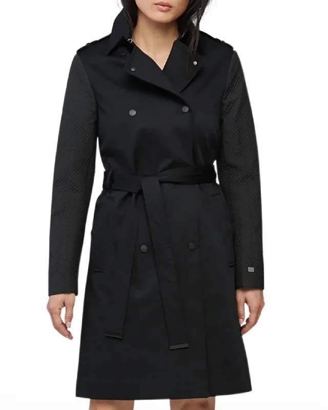 Fashion Essentials Kya Trench Coat In Black