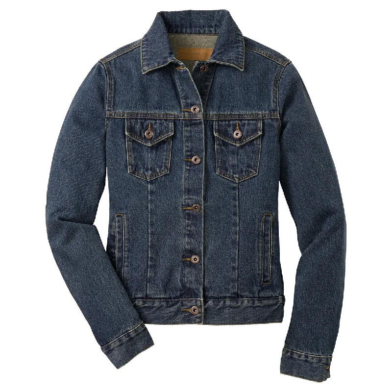 Stylish Women's Outfit Port Authority Women's Denim Blue Jacket