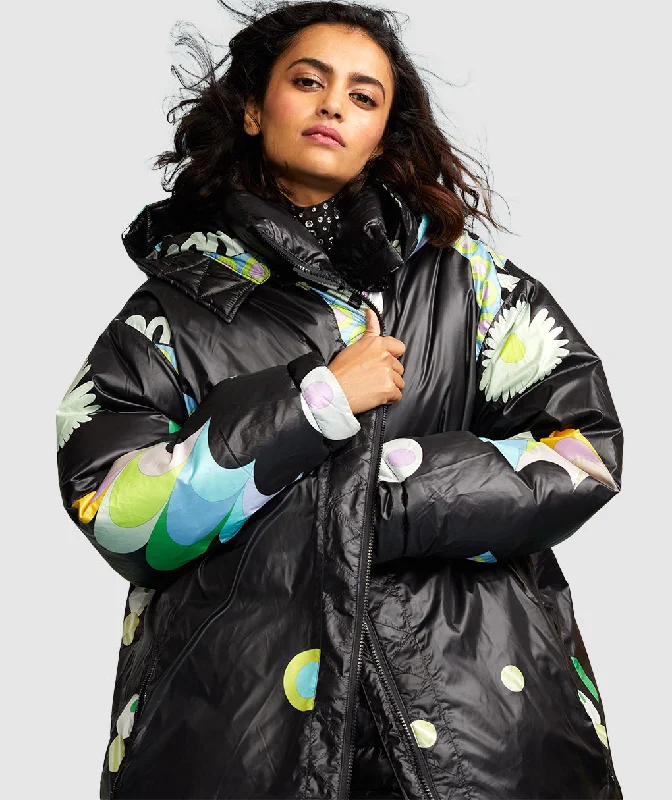 Clothing Online Print Nylon Down Puffer Jacket