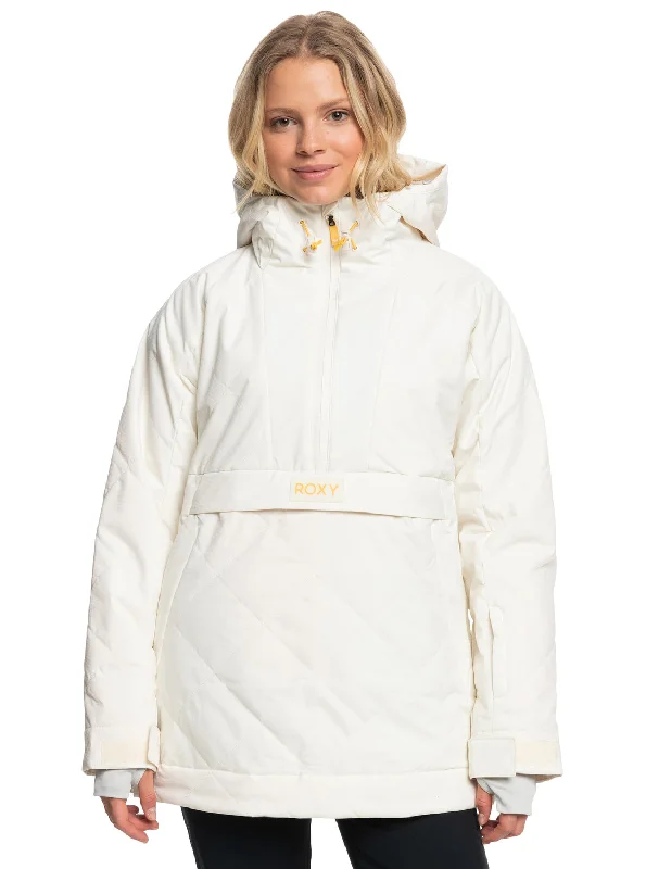 Effortless Chic for Women Radiant Lines Overhead Technical Snow Jacket - Egret