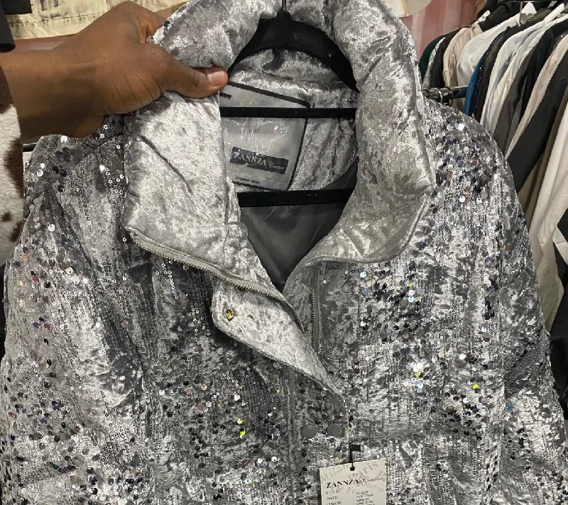 Women Wear Online Silver sequence jacket