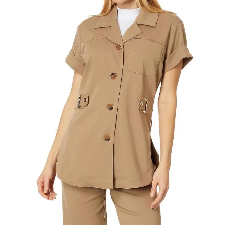 Clothing For Women Valley Elasticated Waist Jacket In Pecan