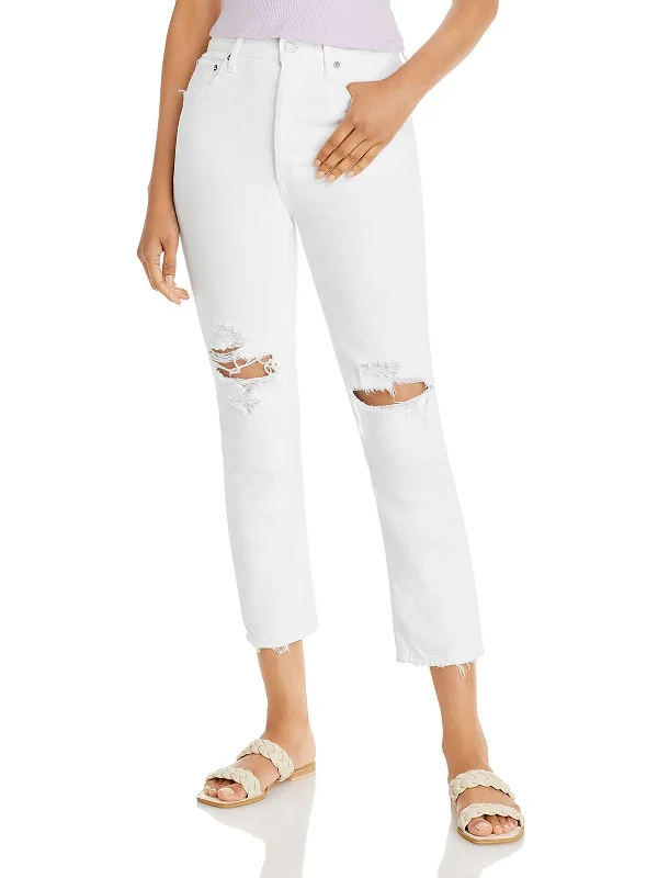 Online Shopping Boutiques Womens Denim Distressed Cropped Jeans