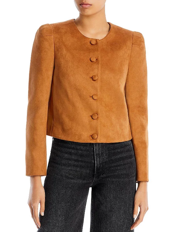 High-Quality Women's Fashion Dresses Womens Faux Suede Lightweight Shirt Jacket