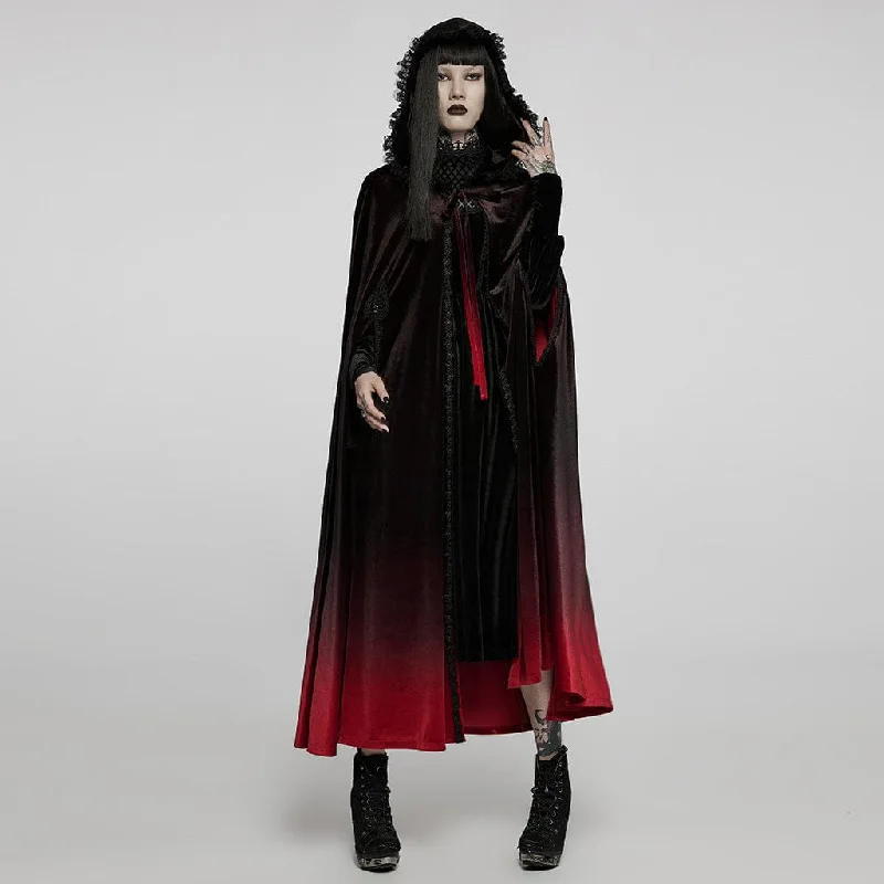 End Of Season Sale Clothing Women's Gothic Vintage Gradient Long Cloak