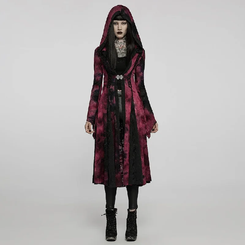 Trendy Women's Apparel for All Seasons Women's Gothic Vintage Tie-dye Flare Sleeved Maxi Coat