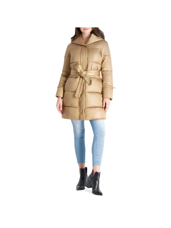 Women's Transitional Attire Womens Quilted Mid Length Puffer Jacket