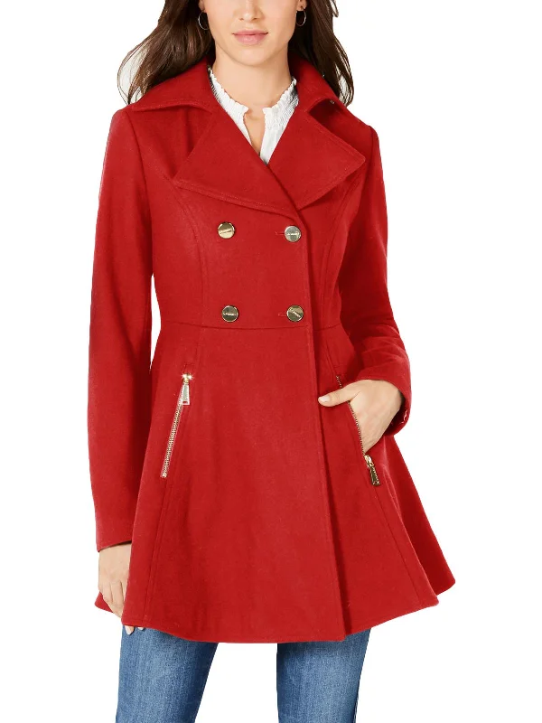 Women's Evening Wear Womens Wool Blend Midi Pea Coat