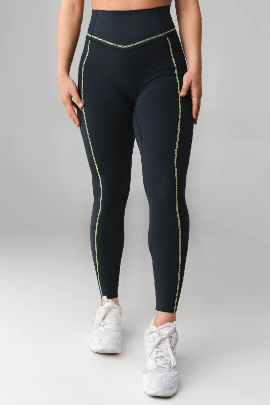 Unique Women's Fashion Pieces Vitality Activate Pant - Midnight Lime Contrast