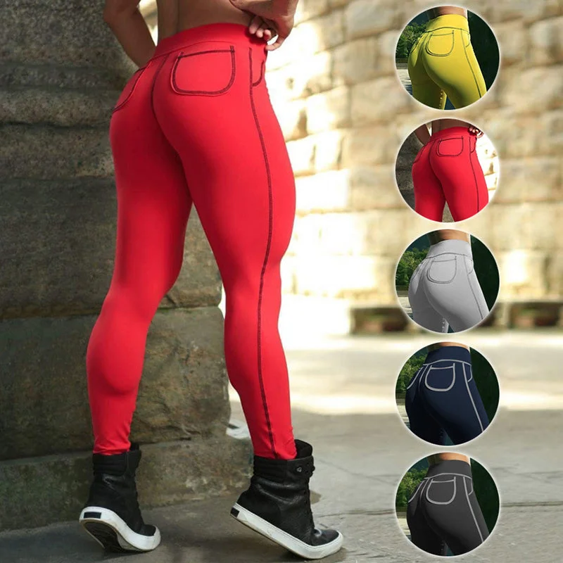 High-Quality Women's Fashion Dresses Compression Leggings with Pockets