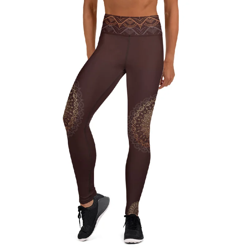 Sophisticated Outfits Sandalwood Mandala High Waist Yoga Leggings