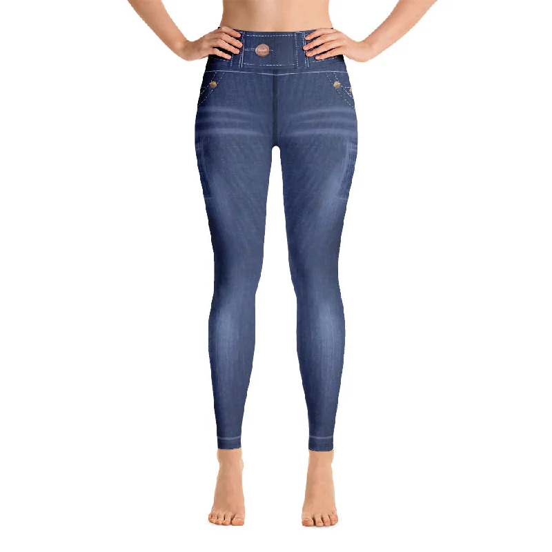 Comfortable Women's Apparel ELEVATED ESSENTIALS, BOOTY BOOSTING HIGH WAISTBAND FADED BLUE JEANS LEGGING