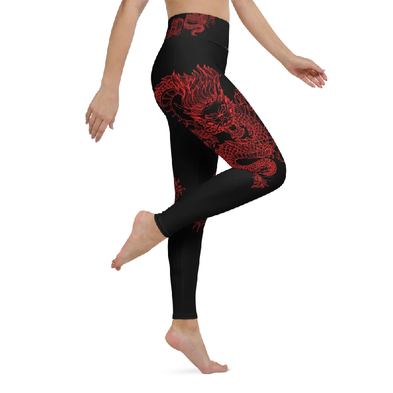 Everyday Women's Fashion Trends Double Dragon High Waist Womens Yoga Leggings