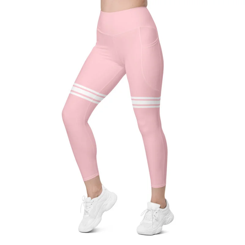 Colorful Clothing ELEVATED ESSENTIALS, THE PERFECT SIDE POCKET LEGGING THIGH HIGH BALLET PINK