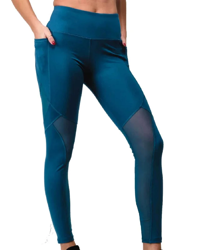 Trendy Boutiques Online High-Rise Mesh Legging with Pockets