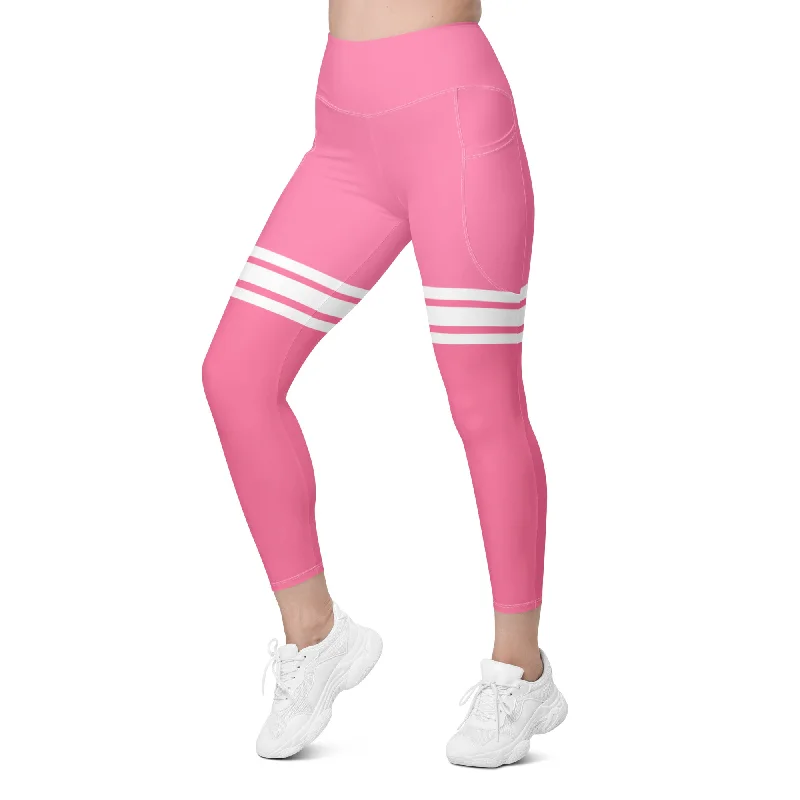 Chic Casual Style ELEVATED ESSENTIALS, THE PERFECT SIDE POCKET LEGGING THIGH HIGH HOT PINK