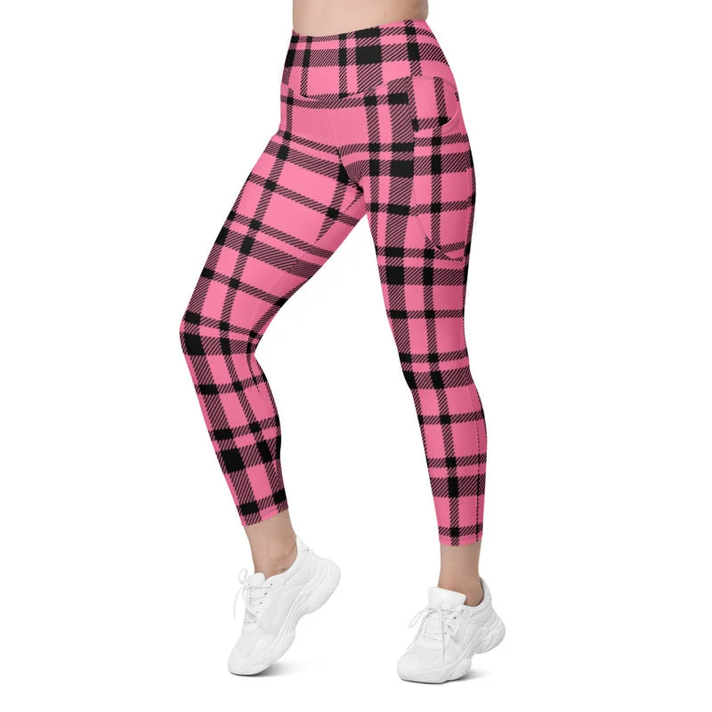 Trend Alert ELEVATED ESSENTIALS, THE PERFECT SIDE POCKET LEGGING HOT PINK CHECKS