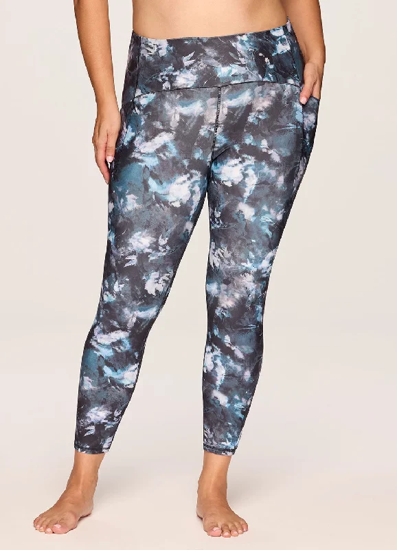 Women's Outerwear for All Weather Conditions Plus Abstract Blooms Tech Flex Legging