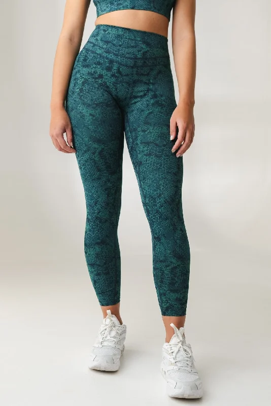 Women's Activewear for Exercise and Sports Vitality Revive Pant - Forest Serpent