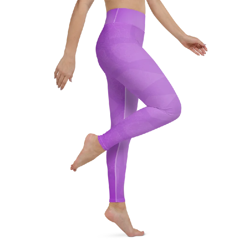 Best Online Boutiques Lavender Mandala Radiant High Waist Womens Yoga Leggings